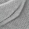 Koc 200x220 cm srebrny miękki w dotyku z wytłaczanym wzorem CINDY 3 Design 91