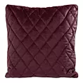 Poszewka na poduszkę 45x45 cm welwetowa, bordowa pikowana we wzór karo z ozdobną wypustką VELVET 27 Eurofirany Premium