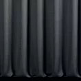 Zasłona szyta na flexach ciemnografitowa z tkaniny o naturalnym splocie z efektem melanżu