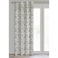Zasłona MIRA z tkaniny z dodatkiem lnu w stylu eko zdobiona nadrukiem polnych kwiatów