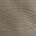 Narzuta welwetowa beżowa 220x240 cm pikowana metodą hot press w wzór geometryczny - VELVET2