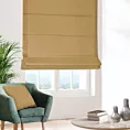 Roleta rzymska ciemnobeżowa z miękkiej tkaniny o welurowej strukturze