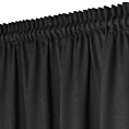 Zasłona czarna z tkaniny welurowej 560x240 cm tunel Dora