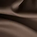 Zasłona szyta na taśmie 5 cm brązowa z gładkiej zaciemniającej tkaniny typu dimout