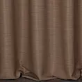 Zasłona szyta na taśmie 5 cm jasnobrązowa z miękkiej tkaniny o naturalnym splocie w stylu ekologicznym