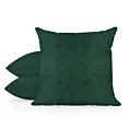 Poszewka szyta ENYA ciemnozielono butelkowo zielona z miękkiej półmatowej tkaniny welwetowej