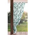 Zasłona biało, zielona z wodoodpornej tkaniny idealna do ogrodu i na taras 155x200 cm szelki/rzep - GARDEN 2