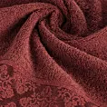 Ręcznik do rąk 30x50 cm bawełniany kolor ceglasty z żakardowym wzorem ornamentów 500 g/m2 SARA