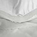 Pościel 160x200 cm z satyny bawełnianej kolor biały zdobiona elegancką koronką RETRO 6