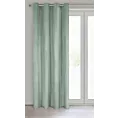 Zasłona jasnomiętowa z matowego welwetu 140x250 cm przelotka - MELANIE