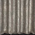 Zasłona szyta na flexach popielato złota z tkaniny o grubym, naturalnym splocie z delikatnym połyskiem