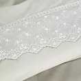 Pościel 160x200 cm z bawełny ranforce kolor beżowy zdobiona koronką REINA 27