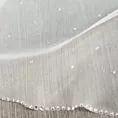 Firana szyta na przelotkach AVILLA kremowa ekskluzywna zdobiona szerokim pasem błyszczących kryształków Italissima Eva Minge