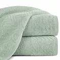 Ręcznik kąpielowy 70x140 cm bawełniany kolor miętowy o ryżowej strukturze z welwetową bordiurą 500 g/m2 LOREN