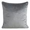 Poszewka na poduszkę 45x45 cm welwetowa kolor stalowy o delikatnym połysku z ozdobną lamówką GAJA 2