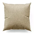 Poszewka szyta beżowa z tkaniny w stylu eko i efektem melanżu