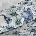 Pościel 140x200 cm bawełniana kolor biały, niebieski z wzorem kwiatowym SPRING 54