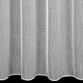 Firana szyta na taśmie 5 cm biała z gładkiej, miękkiej etaminy z delikatnie zarysowanym wzorem w prążki, wykończona obciążnikiem