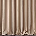 Zasłona szyta na taśmie 8 cm ciemnobeżowa z jednokolorowej gładkiej tkaniny