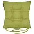 Poduszka na krzesło dwustronna 40 x 40 x 8 cm welurowa jasnozielona ADORE