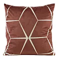 Poszewka na poduszkę 45x45 cm welwetowa kolor ceglasty z nadrukiem geometrycznym BLINK 28