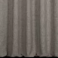 Zasłona szyta na taśmie 5 cm szarobeżowa z tkaniny w stylu ekologicznym z efektem melanżu