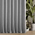 Zasłona szyta na taśmie 5 cm szara z tkaniny o naturalnym splocie z efektem melanżu