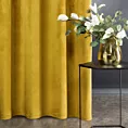 Zasłona welwetowa musztardowa z połyskiem 140x250 cm przelotka - SAMANTA