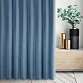 Zasłona szyta na flexach ciemnoniebieska z tkaniny strukturalnej z delikatnym połyskiem
