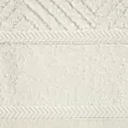 Ręcznik kąpielowy 50x90 cm bawełniany kolor kremowy ze wzorem zygzaka 500 g/m2 KALIA Reina Line