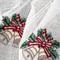 Tkanina firanowa zazdrostka etamina z świątecznym haftem