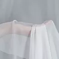 Firana szyta na taśmie 5 cm biała półprzezroczysta, matowa, bardzo miękka, z wysokiej jakości woalu, zakończona obciążnikiem