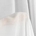 Firana szyta na taśmie 5 cm biała z gładkiej matowej etaminy, wykończona obciążnikiem