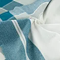 Komplet ściereczek kuchennych 2szt 50x70 cm bawełniany kolor turkusowy zdobionych w subtelną kratkę 200 g/m2 MONA