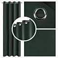 Zasłona ciemnozielona z tkaniny welurowej 560x220 cm przelotka - Dora