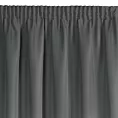 Zasłona grafitowa z matowej gładkiej tkaniny 140x175 cm taśma - RITA