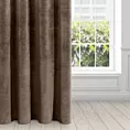 Zasłona brązowa z ekskluzywnego aksamitnego welwetu 290 g/m2 140x250 cm 10 szt. przelotek - RIA - Diva Line