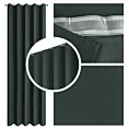 Zasłona ciemnozielona z tkaniny welurowej 360x240 cm szerokość po zmarszczeniu fala 1:1,5 Dora