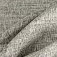 Zasłona szyta na taśmie 5 cm szarobeżowa z tkaniny w stylu eko o naturalnym splocie, z efektem melanżu, wykończona obciążnikiem