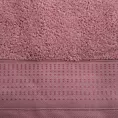 Ręcznik kąpielowy 50x90 cm bawełniany kolor pudrowy róż z żakardową bordiurą z drobnymi punkcikami 480 g/m2 STELLA
