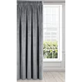 Zasłona grafitowa z miękkiego welwetu 140x250 cm taśma - SUZANA