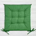 Poduszka na krzesło 40 x 40 x 5 cm wodoodporna zielona z pikowaniem GARDEN