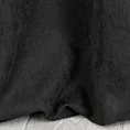 Zasłona szyta na taśmie 5 cm NADINE czarna z miękkiej tkaniny o welurowej strukturze i wyraźnym splocie