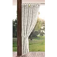 Zasłona kremowo, pudrowa z wodoodpornej tkaniny idealna do ogrodu i na taras 155x260 cm szelki/rzep GARDEN