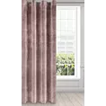 Zasłona pudrowo różowa z ekskluzywnego aksamitnego welwetu 290 g/m2 140x250 cm 10 szt. przelotek - RIA - Diva Line