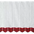 Tkanina firanowa zazdrostka, etamina z motywem świątecznej kraty