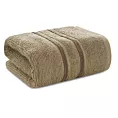 Ręcznik do rąk 30x50 cm bawełniany kolor ciemnobeżowy w kontrastujące pasy 500 g/m2 DINA