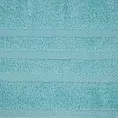 Ręcznik kąpielowy 100x150 cm bawełniany kolor jasnoniebieski z ozdobną bordiurą 500 g/m2 MILO
