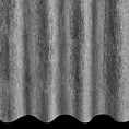 Zasłona szyta na flexach grafitowo srebrna z miękkiej, szenilowej tkaniny w prążki Italissima Eva Minge