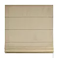 Roleta rzymska beżowa z tkaniny o naturalnym splocie w stylu eko